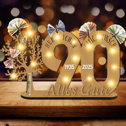 Idota 90 Geburtstag Geschenk Frau Mann Geldbaum Geschenk, Lebensbaum Deko mit Led, 90. Geburtstag Mann Gästebuch Deko Holz-Schild Gästebuch Geldgeschenke, Personalisierte Geburtstag Geschenk Idota 90 Geburtstag Geschenk Frau Mann Geldbaum Geschenk, Lebensbaum Deko mit Led, 90. Geburtstag Mann Gästebuch Deko Holz-Schild Gästebuch Geldgeschenke, Personalisierte Geburtstag Geschenk von Idota