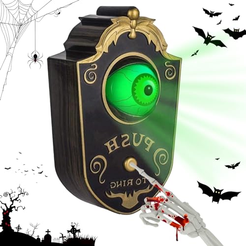 Idota Halloween Türklingel Klingel mit Gruseligen Geräuschen, Augapfel Türklingel Halloween Aussen Grusel Deko, Augapfel Türklingel Spukhaus Animierte Mit Soundeffekten Trick Or Treat Party Requisiten Idota Halloween Türklingel Klingel mit Gruseligen Geräuschen, Augapfel Türklingel Halloween Aussen Grusel Deko, Augapfel Türklingel Spukhaus Animierte Mit Soundeffekten Trick Or Treat Party Requisiten von Idota