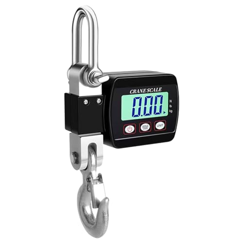 Idota Kranwaage 500KG Hängewaage Digital LCD Waage Wildwaage Angeln Wharf-Wiegen（Schwarz） von Idota