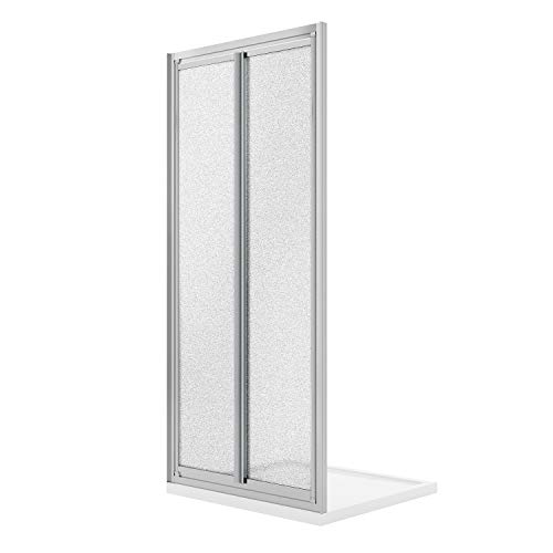 Idralite Duschtür 100CM H185 Strukturglas C mit Saloon doppel-Schwenktür Öffnung Mod. Clint von Idralite