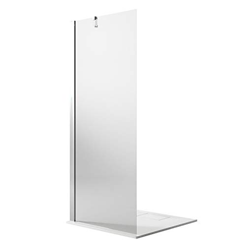 Idralite Duschwand Walk In 40 cm H190 Klarglas mit Kalklösender Behandlung Mod. Flip von Idralite