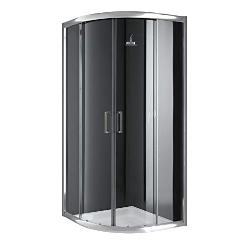 Idralite Eckeinstieg Duschkabine Runddusche 90x90 H198 Transparent 6mm Glas Mod. Alabama von Idralite
