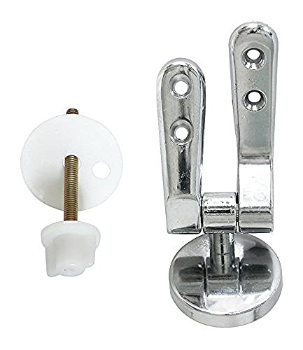 idroblok 03035001 Paar Scharniere für WC-Sitze, 8 Schrauben aus Edelstahl, verchromt idroblok 03035001 Paar Scharniere für WC-Sitze, 8 Schrauben aus Edelstahl, verchromt von Vigor Blinky