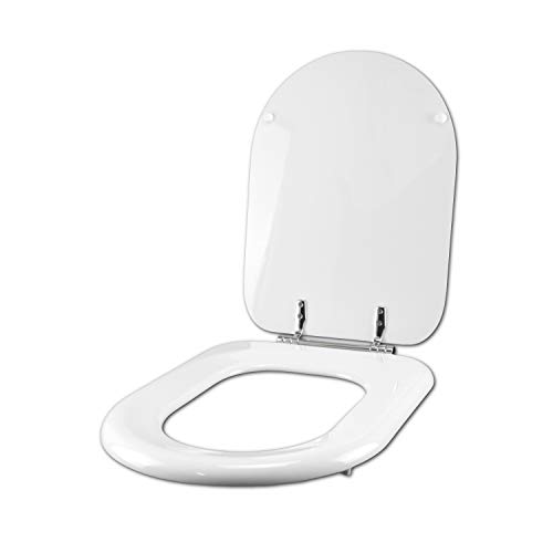 WC-Sitz Cesame Zusammenfassung Original Weiß WC-Sitz Abdeckung aus Holz von Idrotop