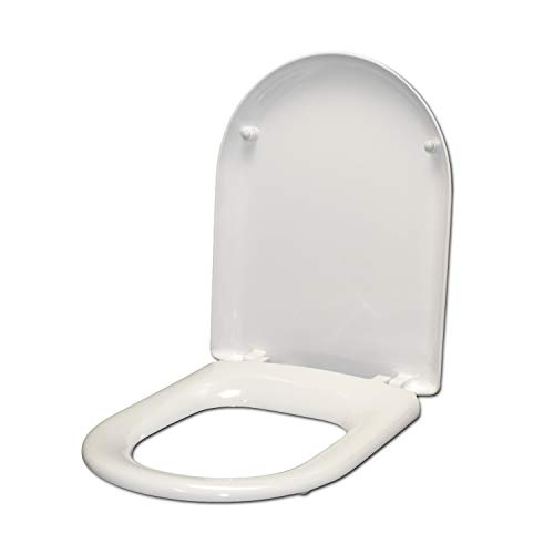 Toilettensitz für HATRIA MARILYN als Original-WC-Sitz aus Duroplast, weiß, Scharnier aus Edelstahl von Idrotop
