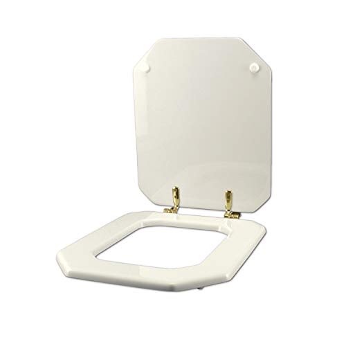 Duravit WC-Sitz 1930, achteckig, weiß, Scharnier Gold, Soft-Close-Duravit von Idrotop