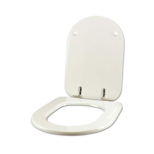 WC-Sitz für Laufen Duvit Arreda Object, weiß, Scharnier, Chrom, normal oder langsam, Soft Close von Idrotop