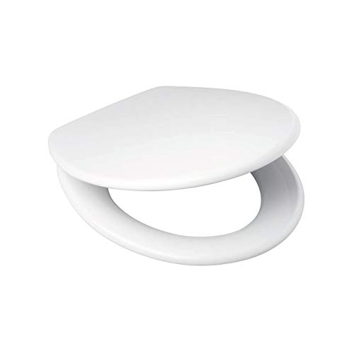 Schwab Star Universal-Toilettensitz, wärmeisolierend, weiß, Scharniere/Verschluss: Normal von Idrotop