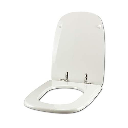 WC-Sitz für LAUFEN Duravit Haar-Möbel, weiß, Scharnier Chrom normal oder langsam, Soft Close von Idrotop