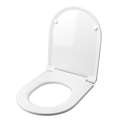 WC-Sitz für GLOBO FORTY3 AUSGABEN 43CM LANG Weißer Reißverschluss Edelstahl normal oder verlangsamt Softclose von Idrotop
