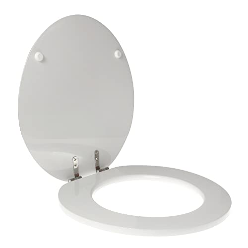 WC-Sitz für Hatria SCULTURE NEW aus hochwertigem Polyester-Scharnier aus Edelstahl, Farbe: Weiß, Verschluss: Soft Close von Idrotop