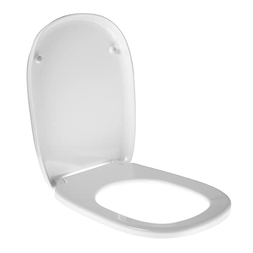 WC-Sitz für Hidra My Aufrollen, wie Original, wärmebeständig, weiß, Scharnier aus Edelstahl, Verschlussart: lose (Soft Close) von Idrotop