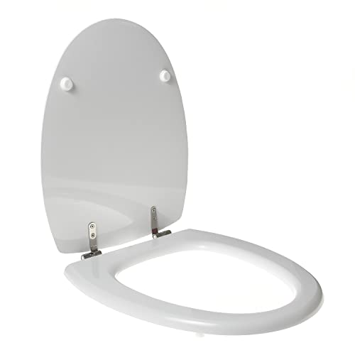WC-Sitz für VILLEROY & BOCH AMADEA aus hochwertigem Polyester, Scharnier aus Edelstahl, Farbe: Weiß, Verschluss: Lose (Soft Close) von Idrotop