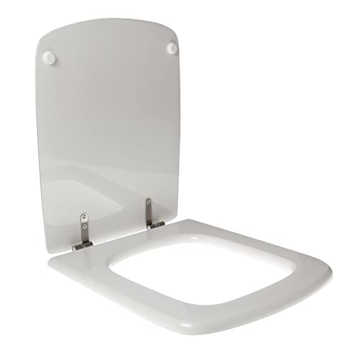 WC-Sitz für VILLEROY & BOCH BELLEVUE Holz Polyester hochwertiges Edelstahlscharnier von Idrotop