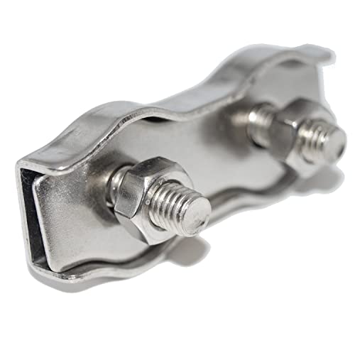 Duplex Drahtseilklemme 8 mm 2 Stück für Drahtseil 8 mm Edelstahl A4 NIRO, AISI 316 Nirosta Duplex Drahtseilklemme 8 mm 2 Stück für Drahtseil 8 mm Edelstahl A4 NIRO, AISI 316 Nirosta von Idt Trade
