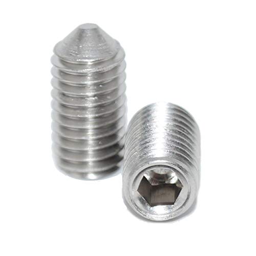 Gewindestifte M2x10 mit Innensechskant und Spitze 15 Stück Madenschrauben ISO 4027 A2 Edelstahl Gewindestifte M2x10 mit Innensechskant und Spitze 15 Stück Madenschrauben ISO 4027 A2 Edelstahl von Idt Trade