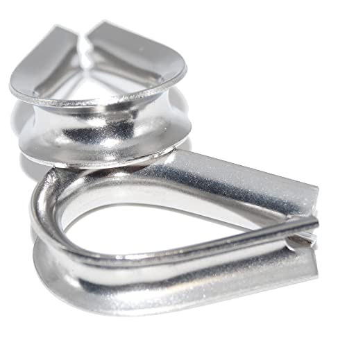 Kausche für Drahtseil 8mm 6 Stück Seilkauschen aus Edelstahl A4 NIRO, AISI 316 Nirosta Kausche für Drahtseil 8mm 6 Stück Seilkauschen aus Edelstahl A4 NIRO, AISI 316 Nirosta von Idt Trade