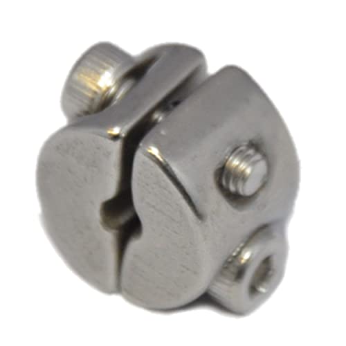 Klemmring für Drahtseil 3mm 2 Stück Drahtseilklemmring 2-tlg. mit 2 Schrauben Seilklemme Edelstahl A4 NIRO, AISI 316 Nirosta Klemmring für Drahtseil 3mm 2 Stück Drahtseilklemmring 2-tlg. mit 2 Schrauben Seilklemme Edelstahl A4 NIRO, AISI 316 Nirosta von Idt Trade