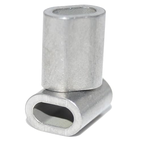Pressklemme 3 mm 4 Stück aus Edelstahl A4, Drahtseil-Klemme, Edelstahlhülse für Seil mit Ø =3 mm - V4A rostfreier Pressklemme 3 mm 4 Stück aus Edelstahl A4, Drahtseil-Klemme, Edelstahlhülse für Seil mit Ø =3 mm - V4A rostfreier von Idt Trade