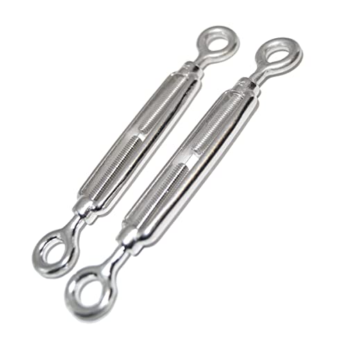 Idt Trade Spannschloss M6 Form A Öse-Öse 2 Stück Edelstahl EN 1.4401 Spannschraube A4 NIRO, Nirosta von Idt Trade