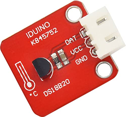 Iduino Temperatursensor 1 St. für Arduino: Edelstahl, Sechskantscheibe, Rot, M8x1.25, 1 St. von Iduino