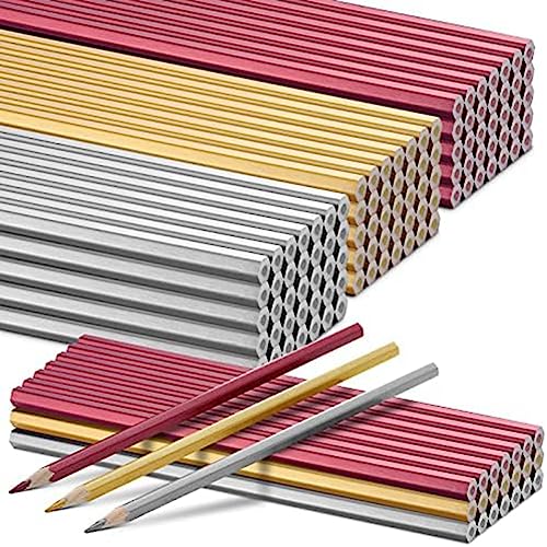 Iegefirm 120 StüCk SchweißErstifte Metallmarkierungsstift Sechskantmetallische Farbige Markierungswerkzeuge ZubehöR für Klempner, Rahmen, von Iegefirm