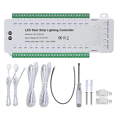 Iegefirm Treppen-LED-Bewegungssensor-Controller Smart Stair Induction Controller LED-Streifendimmer Treppenlicht-Controller Iegefirm Treppen-LED-Bewegungssensor-Controller Smart Stair Induction Controller LED-Streifendimmer Treppenlicht-Controller von Iegefirm