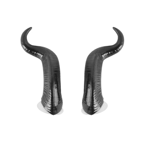 Ieron 2PCS Motorrad Helm Dekoration Saugnapf Horn Helm Dekoration Schwarz von Ieron