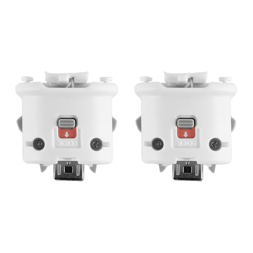 Ieron 2er-Pack Motion Plus-Adapter, kompatibel mit Wii, externer Bewegungssensor für Fernbedienung, dynamischer Verstärkergriff-Beschleuniger von Ieron
