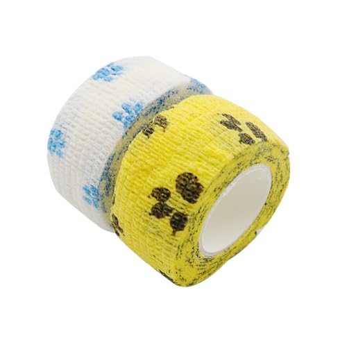 Ieron 4 Stück Haustier-Vet-Wrap, Selbstklebende Bandage, kohäsive Hundebandagen für Haustiere, elastische Bandage, Vet-Wrap-Tape für Handgelenk- und Knöchelverstauchungen von Ieron