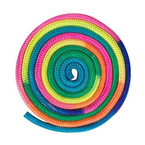 Ieron Gymnastikseil, 3 Meter, Regenbogen, Rhythmische Gymnastik, Springseil, Kunstwettbewerb, professionelle Fitnessübung, Trainingsgerät für Erwachsene und Mädchen, Sprungübung von Ieron