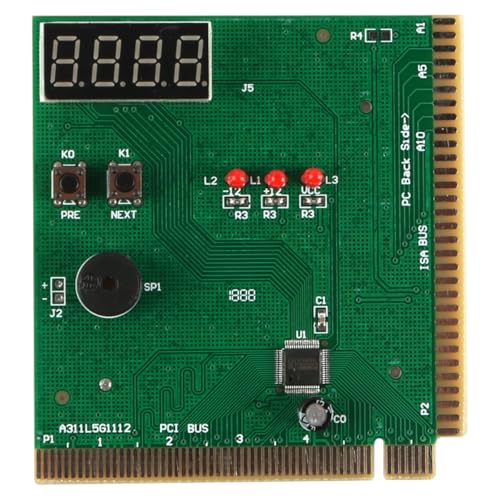 Ieron PC-Computer-Motherboard-Analyse-Kit, 4-stellige Diagnosekarte, Post-Tester für PCI- und ISA-Fehlerberichterstattung mit Soundfunktion, präzise Verarbeitung Ieron PC-Computer-Motherboard-Analyse-Kit, 4-stellige Diagnosekarte, Post-Tester für PCI- und ISA-Fehlerberichterstattung mit Soundfunktion, präzise Verarbeitung von Ieron