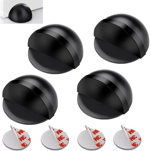 ieron Bodentürstopper, oval, Edelstahl, selbstklebend, mit Gummipuffern, Halbmond-Türstopper, Wandschutz, Mattschwarz, 4 Stück ieron Bodentürstopper, oval, Edelstahl, selbstklebend, mit Gummipuffern, Halbmond-Türstopper, Wandschutz, Mattschwarz, 4 Stück von Ieron
