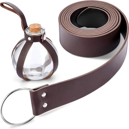 ieron Halloween Dark Magic Kork Trank Flasche Runde Sphärische klare Glasflasche mit 188 cm mittelalterlichen Ritter Ledergürtel für Kostüm Cosplay Requisiten DIY Handwerk und dekorative Flaschen ieron Halloween Dark Magic Kork Trank Flasche Runde Sphärische klare Glasflasche mit 188 cm mittelalterlichen Ritter Ledergürtel für Kostüm Cosplay Requisiten DIY Handwerk und dekorative Flaschen von Ieron