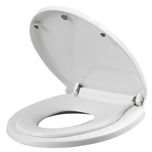 Family Toilettensitz 2-in-1-Toilettensitz mit abnehmbarem eingebauten Kindern V-Form Universal Fit Weiche Schließung für Kleinkinder und Erwachsene Kinder von Iewroyt