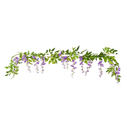 Hanging Blumen Girlande Hochzeit - Dekorationen Bogen Blumengirlanden für Wand Hintergrund Dekor Outdoor gefälschte weiße Blumenreben für Home Party Flores 5, 9 ft lila Hanging Blumen Girlande Hochzeit - Dekorationen Bogen Blumengirlanden für Wand Hintergrund Dekor Outdoor gefälschte weiße Blumenreben für Home Party Flores 5, 9 ft lila von Iewroyt