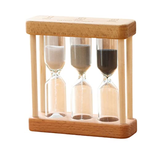 Holzsandtimer 3 in 1 Sanduhr -Timer Mini -Sandglas -Uhr für Zahnbürsten Kochstil22 von Iewroyt