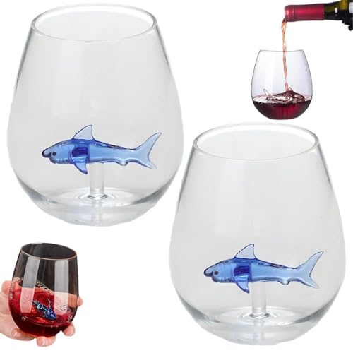 Iewroyt 2pcs Hai Weinglas, 500 ml Brille mit innen, hoher Borosilikat -Glas -Becher einzigartig für Hochzeitsgeburtstagsgeschenke Iewroyt 2pcs Hai Weinglas, 500 ml Brille mit innen, hoher Borosilikat -Glas -Becher einzigartig für Hochzeitsgeburtstagsgeschenke von Iewroyt