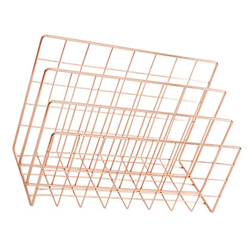 Iewroyt Desktop -Buchregal Bügellose 3 Fach Minimalist SOLID -FARKE SORTER Magazine MAGAL SCHWEISSCHAFT FÜR HOMMANZE von Iewroyt
