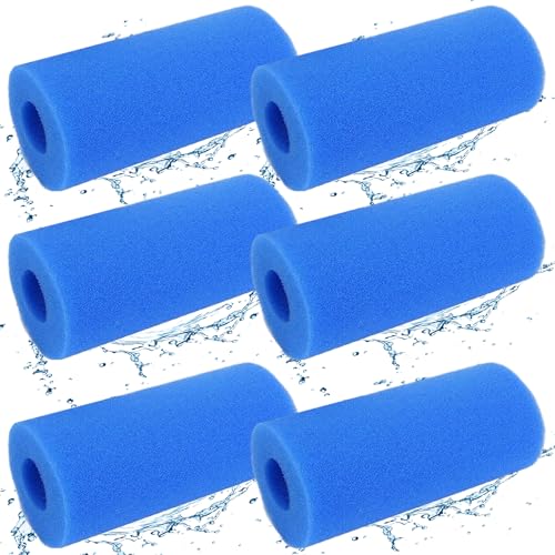 Iewroyt Poolfilterpatrone 6PCS Waschbar wiederverwendbares langlebiges Poolpool -Patronenfilter 4x8in Hohlersatzzubehör von Iewroyt