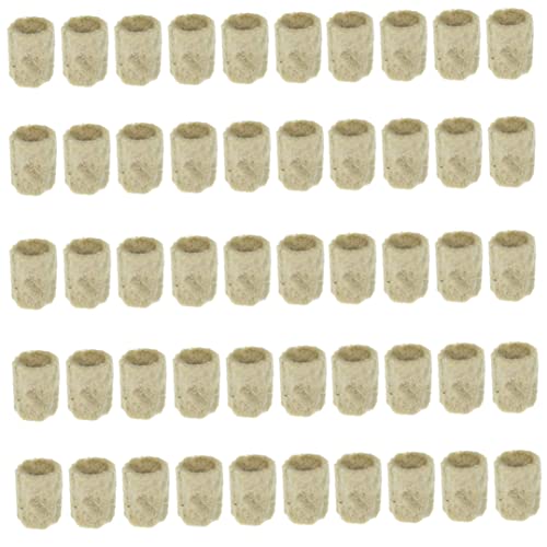 Iewroyt Rockwool Cube Propagation Hydroponisches Block Gemüse Zylindrische Sämlinge Gewächshäuser Kultivierungssystem Gartenzubehör 50pcs Rockwool Cube von Iewroyt