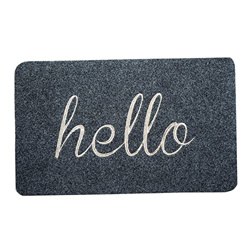 Iewroyt Türmatten graue Willkommensmatte leicht zu reinigen zu reinigen im Freien Eingangsmatten Low Profile Frontbodenmatte für Eingangsklasse Gartentürteppich 16x24 Zoll. von Iewroyt