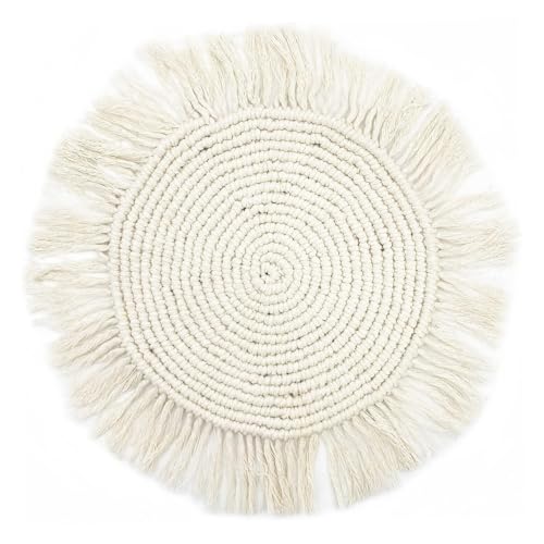 Macrame -Taschen - handgefertigte Baumwollwebentisch -Boho -Placemats - Moderner Bauernhaus -Fransen für Esstisch, Küche, böhmische Hochzeitsdekoration von Iewroyt