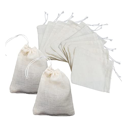 Musselin -Kordelstring -Taschen Baumwolltee -Filtertaschen Resuleable kleiner Mesh -Tasche zum Kochen von Kaffee 12pcs leerer Tee Musselin -Kordelstring -Taschen Baumwolltee -Filtertaschen Resuleable kleiner Mesh -Tasche zum Kochen von Kaffee 12pcs leerer Tee von Iewroyt