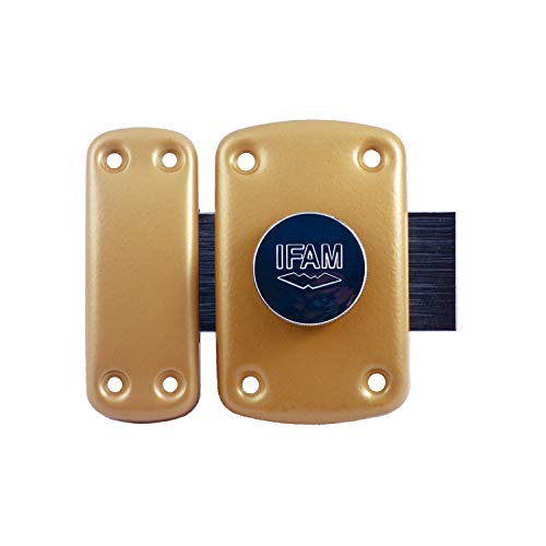 IFAM B6/50 (025360) - Sicherheitsriegel für Türen, Knauf/Schlüssel-Öffnungssystem, 110 mm Hebel und 2 Drehungen, 5 Sicherheitspunkte-Schlüssel von Ifam