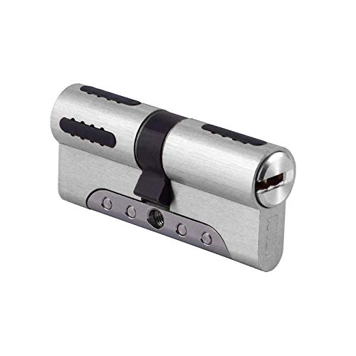 IFAM Schließzylinder WX1000 30x30 Nickel, Außentürzylinder, Profil-Zylinder Hohe Sicherheit, Europäisches Profil, zylinderschloss, Bruchschutz, Bohrschutz, Bump-Schutz, Inklusive 5 Schlüssel von Ifam