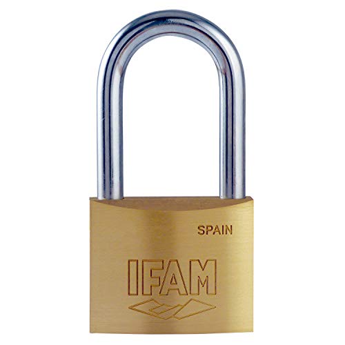 IFAM| Vorhängeschloss Serie K| Messing| Langer Bügel Modell K25AL| Hohe Sicherheit| Ausgezeichnete Lösung| Geeignet für Innen und Außen| Gute Festigkeit von Ifam
