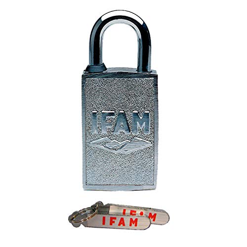 IFAM | Magnetisches Vorhängeschloss | Modell Mag40| Mit magnetischem Schlüssel| Vandalismusgeschütztes Vorhängeschloss | 40mm| Maximale Sicherheit | Gehärteter und verchromter Stahlrahmen von Ifam