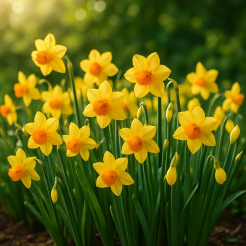 IFLO® Blumenzwiebeln 100 Narzissen"Martinette" – duftende Mini-Narzissen mit goldgelben Blüten | Frühe Frühblüher, mehrjährig & pflegeleicht | winterharte Balkon- & Gartenpflanze von Iflo