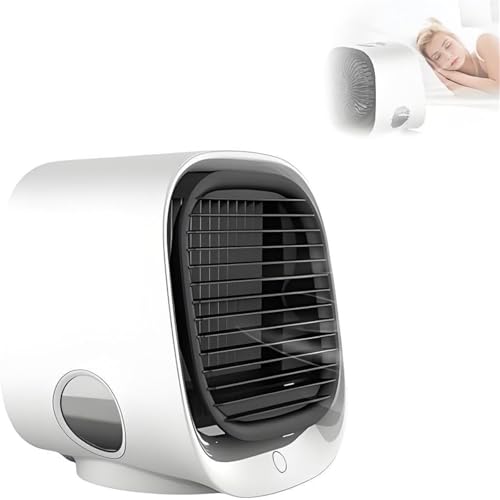 Aira Breeze Klimaanlage Luftkühler Tragbarer Kühlventilator Mobile Luftbefeuchter USB-betriebener Klimagerät Mini Ventilator mit Wasserkühlung Tischventilator Geeignet für Familie Reisen von Igemy